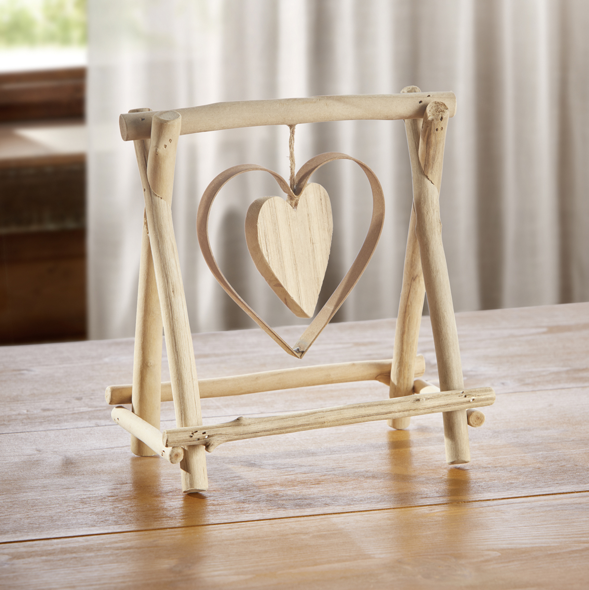 Holzdeko "Swinging Heart"  im Frank Flechtwaren Online Shop kaufen