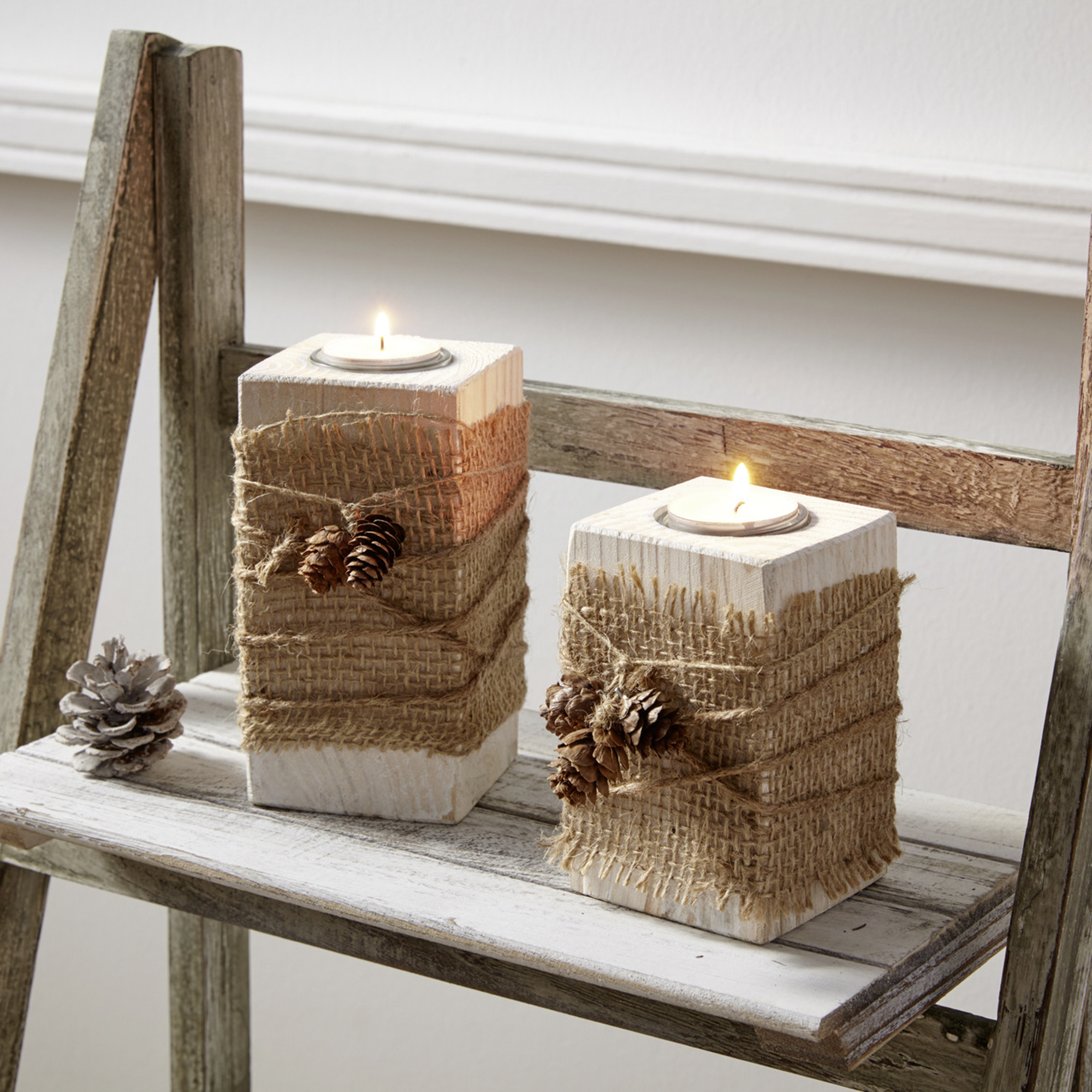 Teelichthalter "Natural Vintage", 2er Set  im Frank Flechtwaren Online Shop kaufen