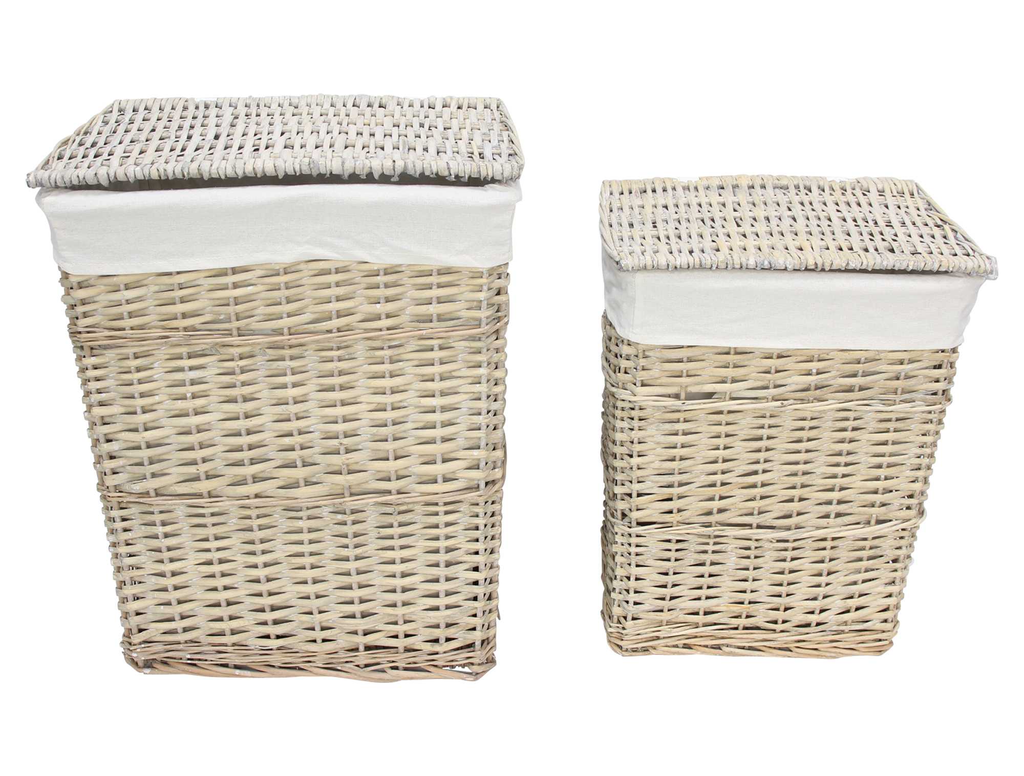 Wäschekorb "Graue Weide", 2er Set im Frank Flechtwaren Online Shop für Weihnachten kaufen Wäschekorb "Graue Weide", 2er Set im Frank Flechtwaren Online Shop für Weihnachten kaufen