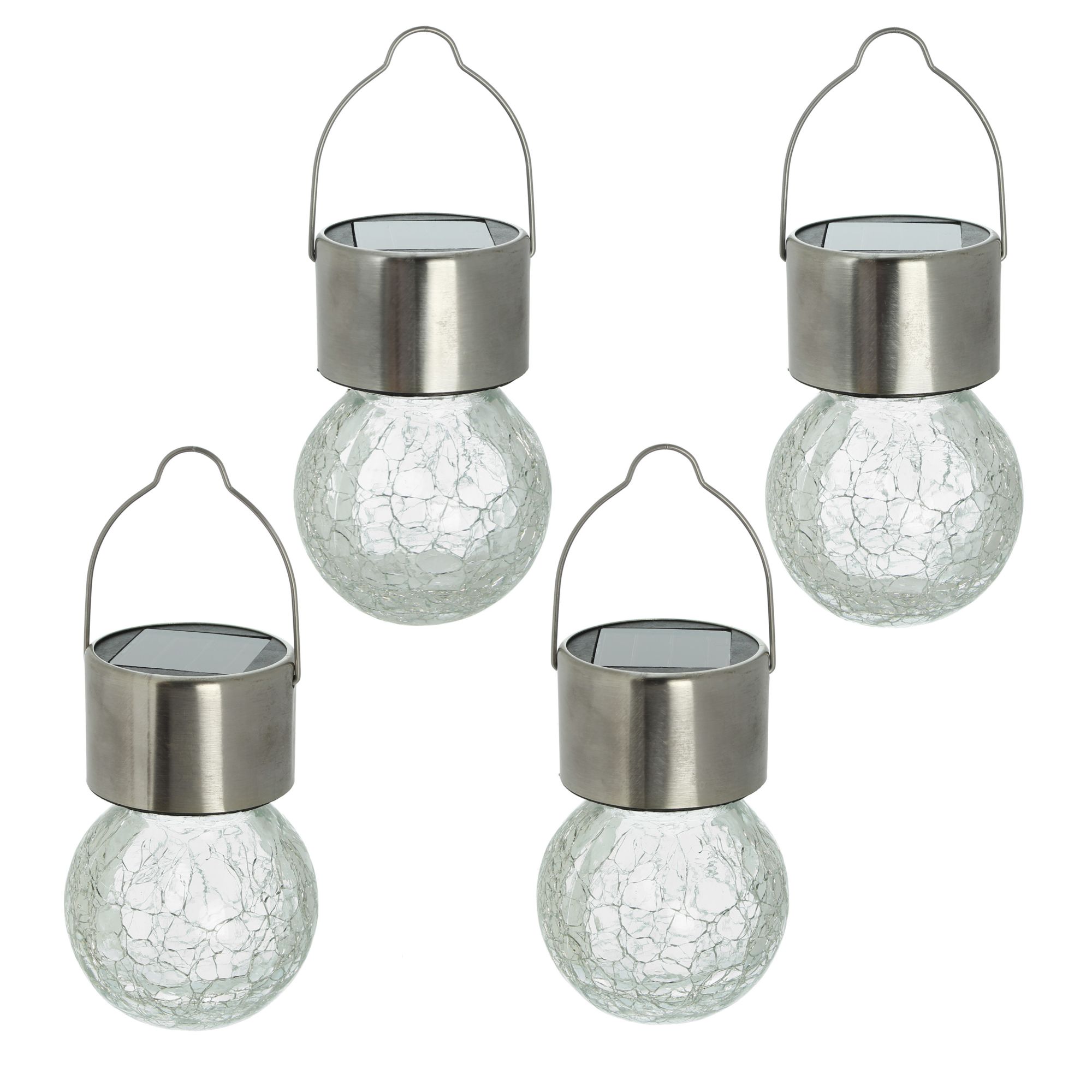 Solar-LED "Kristall", 4er Set  im Frank Flechtwaren Online Shop für Gartenbeleuchtung kaufen