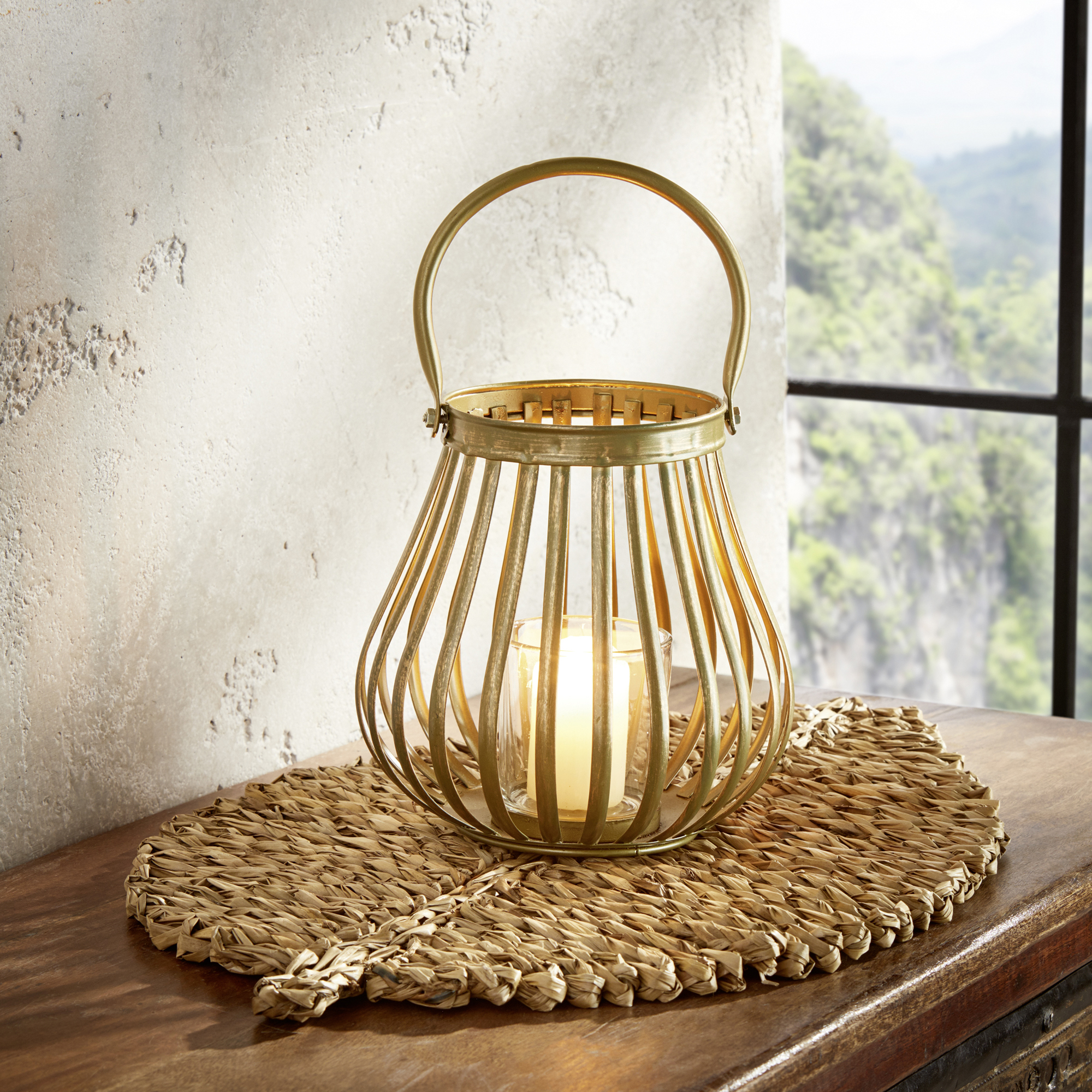 Windlicht "Goldschein"  im Frank Flechtwaren Online Shop kaufen