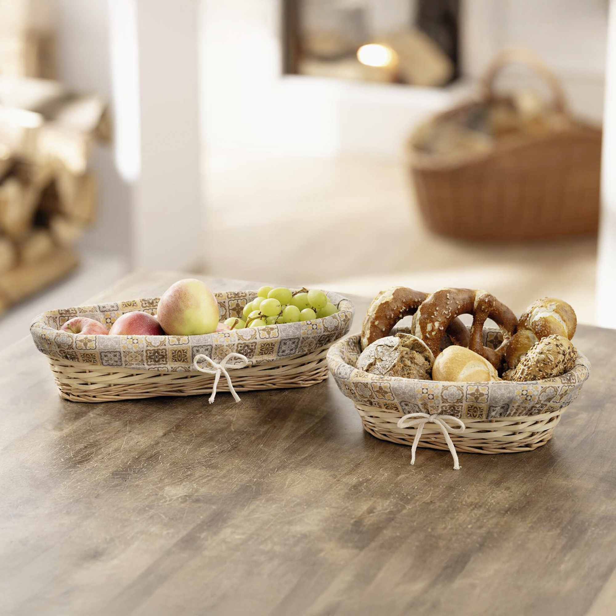 Füllkorb "Mosaik", lang  im Frank Flechtwaren Online Shop kaufen