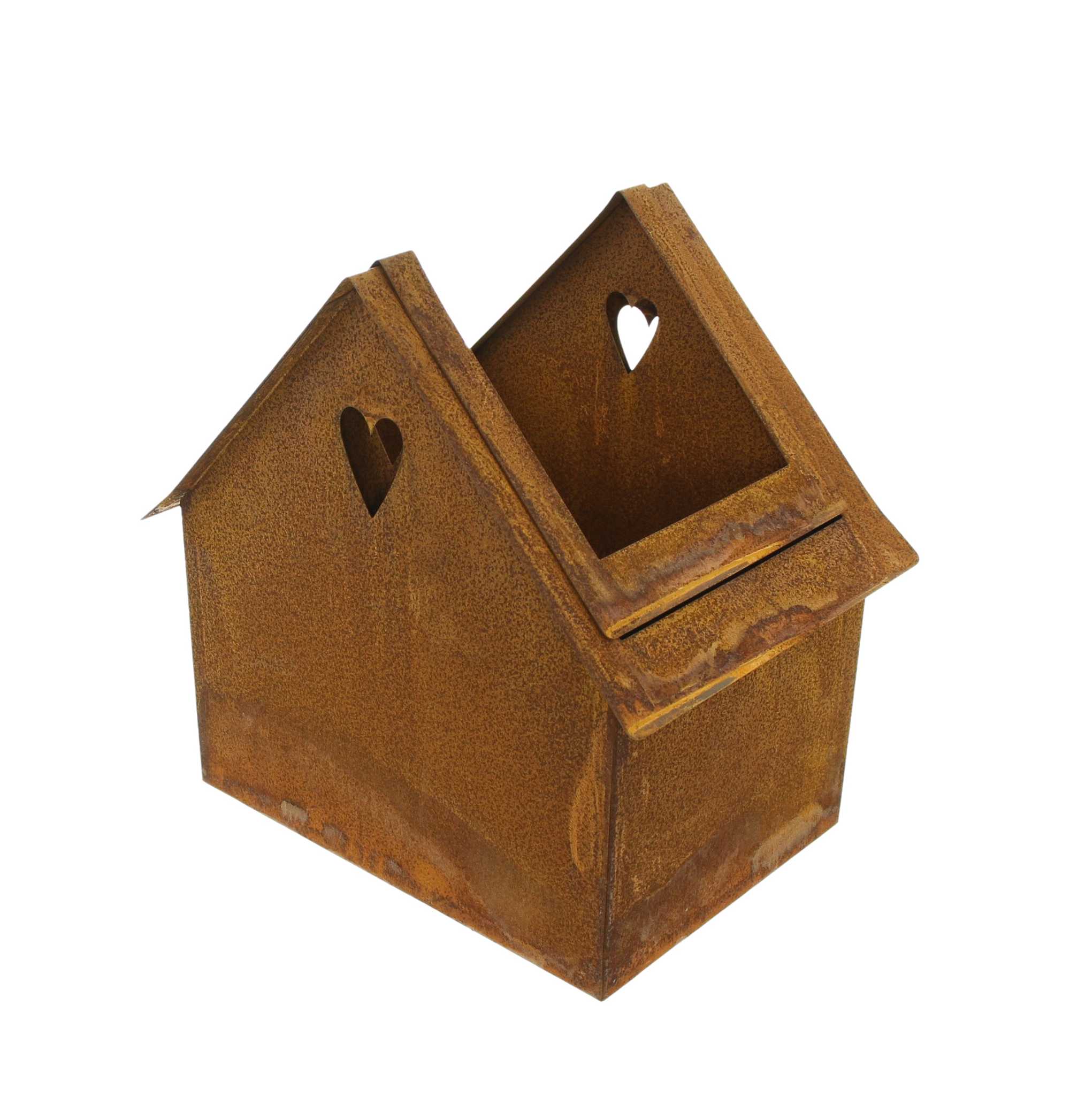 Pflanzer "Rost-Haus", 2er Set im Frank Flechtwaren Online Shop für Pflanztöpfe kaufen Pflanzer "Rost-Haus", 2er Set im Frank Flechtwaren Online Shop für Pflanztöpfe kaufen