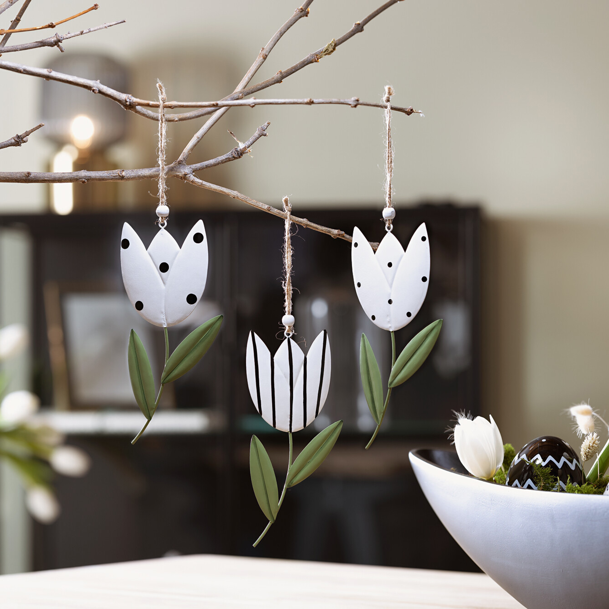 Blumenhänger "Tulpe", 3er Set  im Frank Flechtwaren Online Shop kaufen