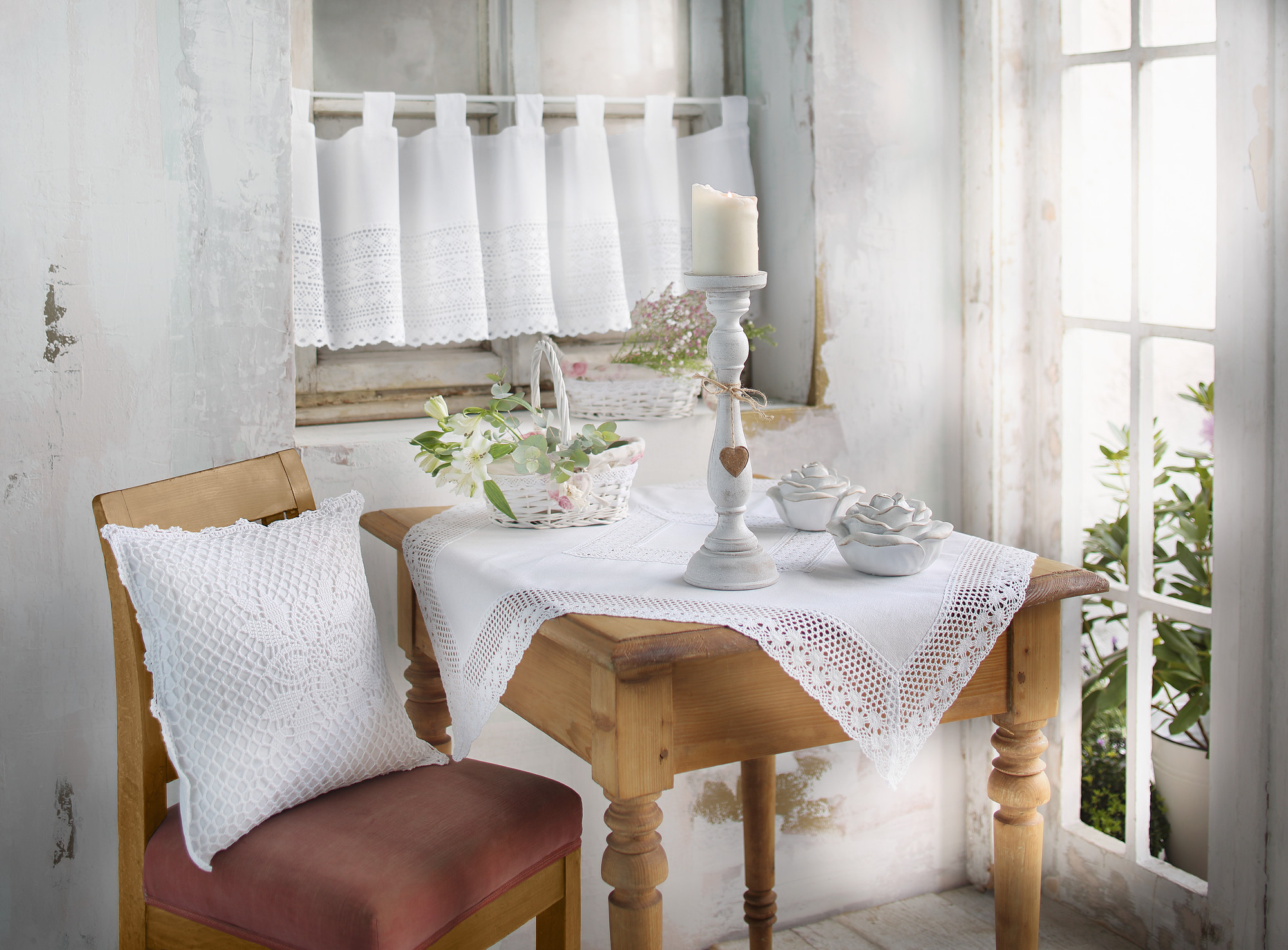 Fenstervorhang "Häkelzierde"  im Frank Flechtwaren Online Shop kaufen