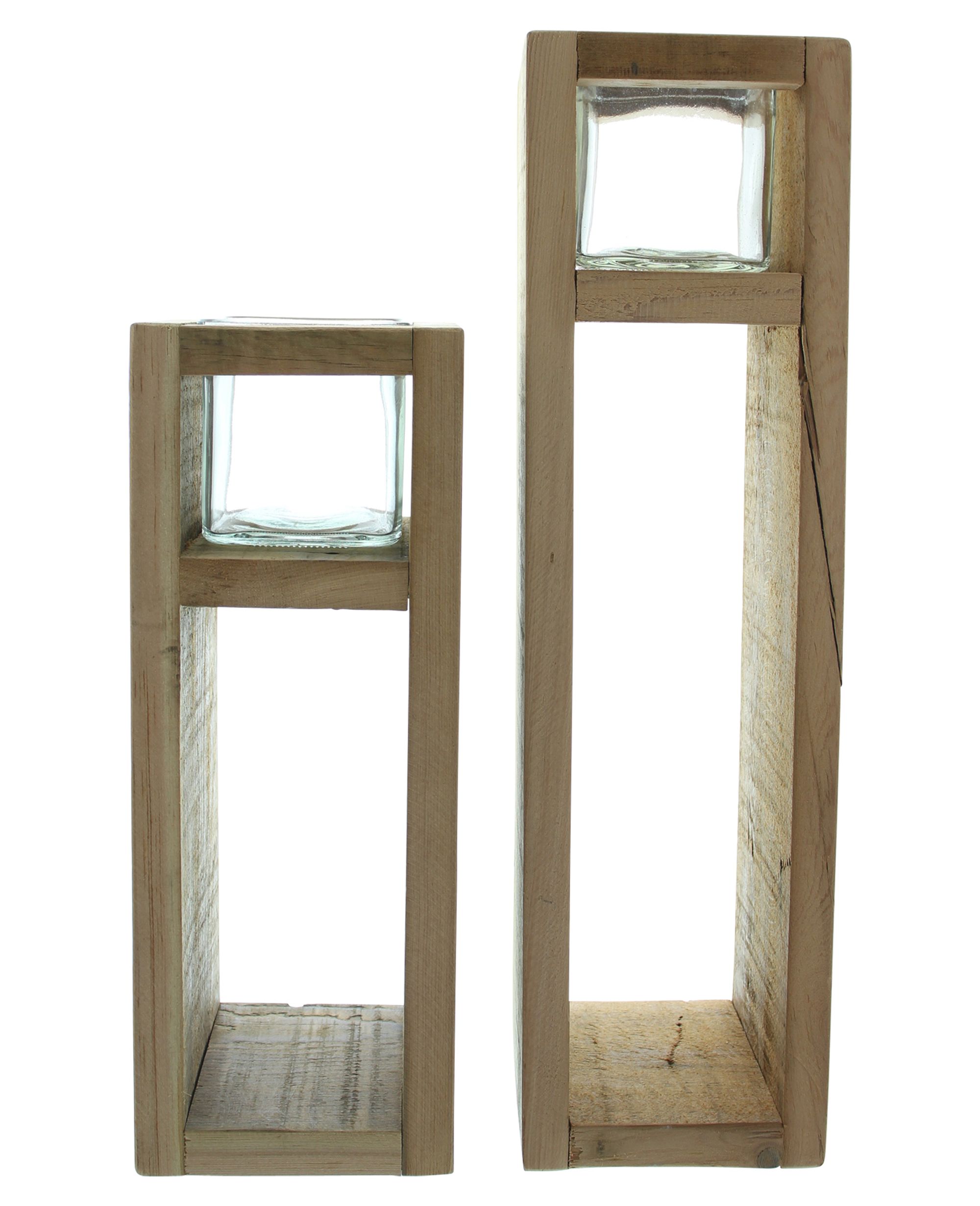 Windlichtsäule "Wood", 2er Set im Frank Flechtwaren Online Shop für Ostern kaufen Windlichtsäule "Wood", 2er Set im Frank Flechtwaren Online Shop für Ostern kaufen