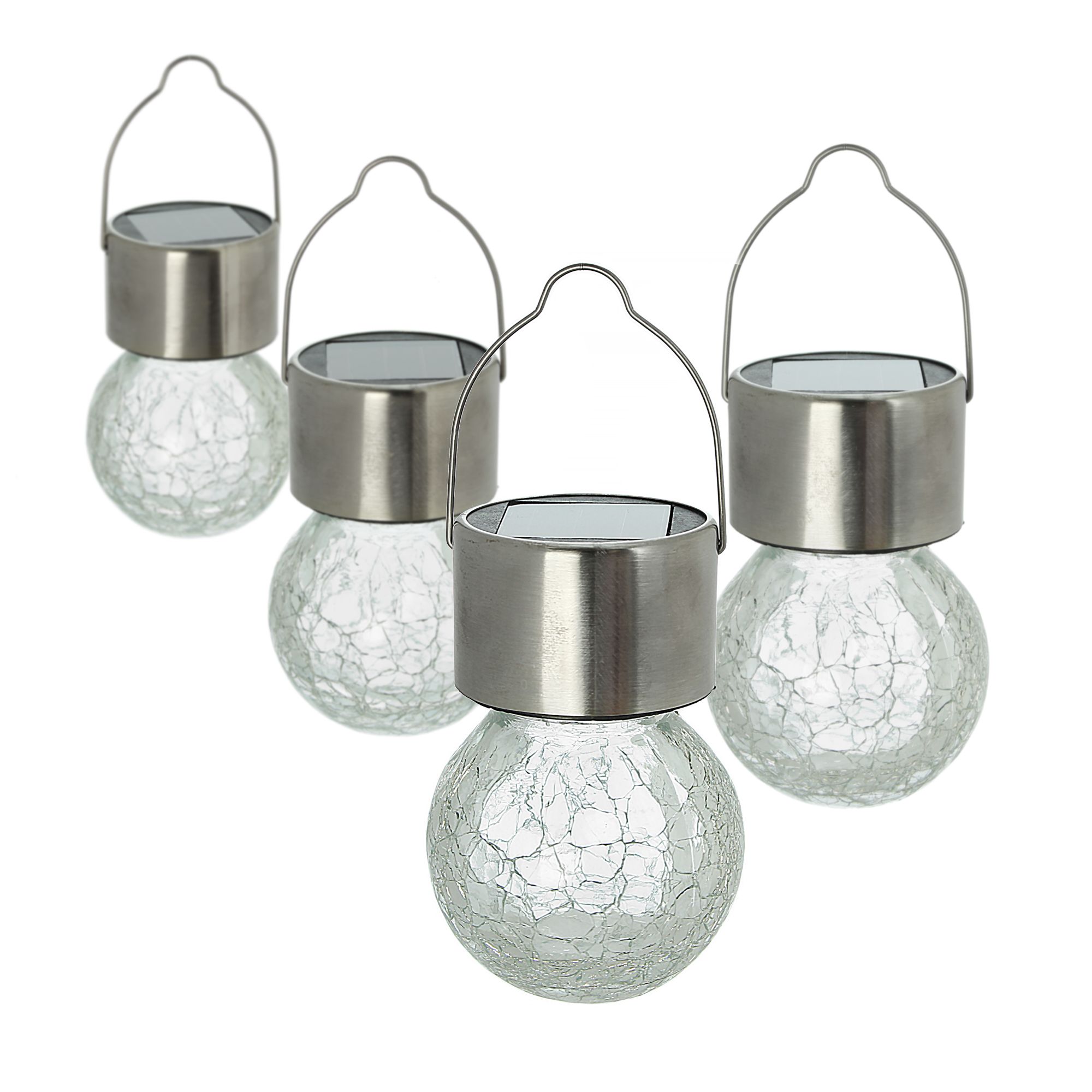 Solar-LED "Kristall", 4er Set  im Frank Flechtwaren Online Shop für Gartenbeleuchtung kaufen
