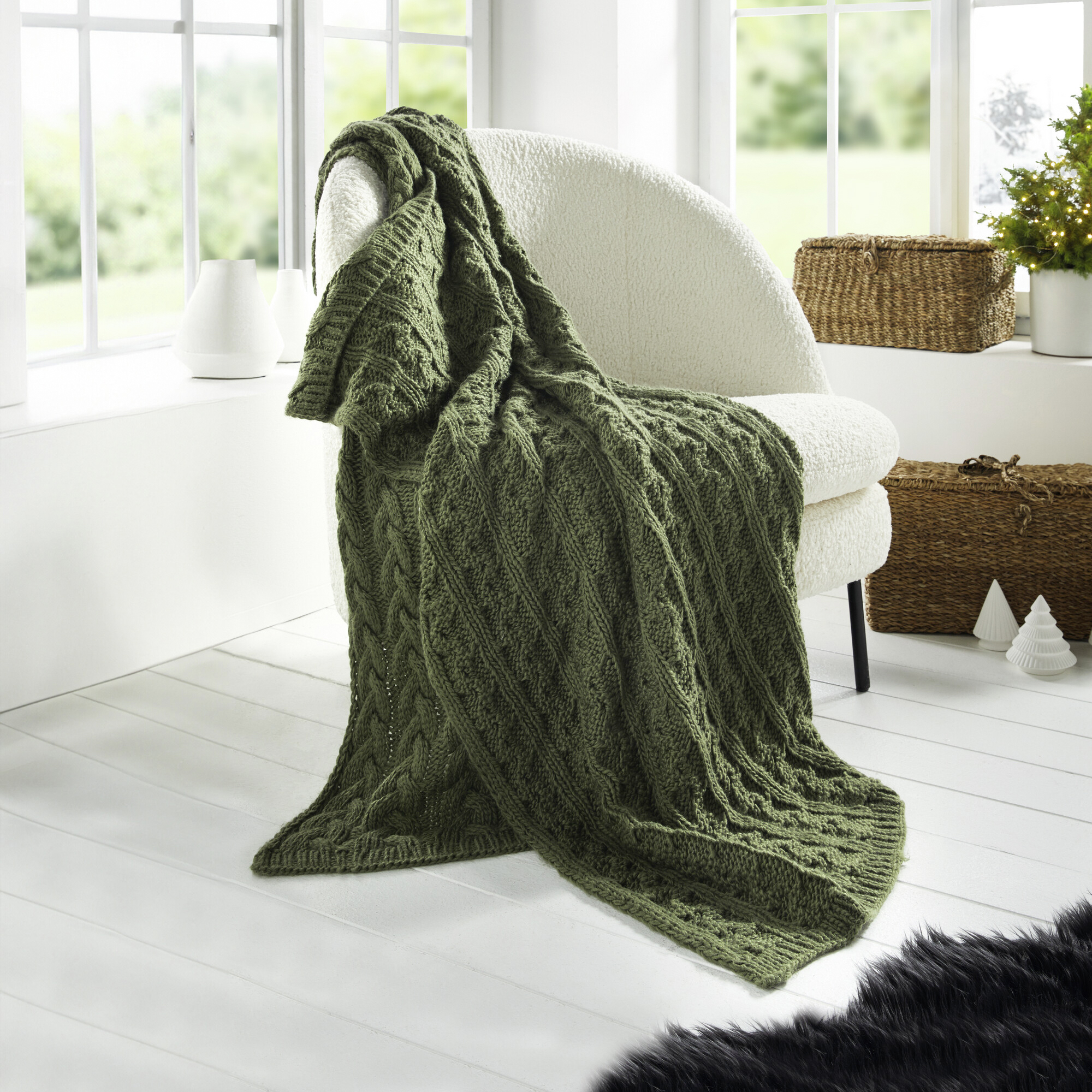 Kuscheldecke "Strickzopf"  im Frank Flechtwaren Online Shop kaufen
