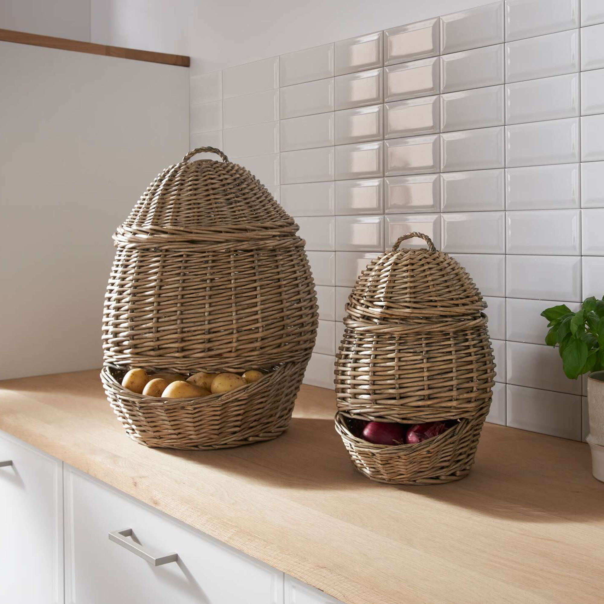 Gemüsekorb "Weide", 2er Set  im Frank Flechtwaren Online Shop kaufen