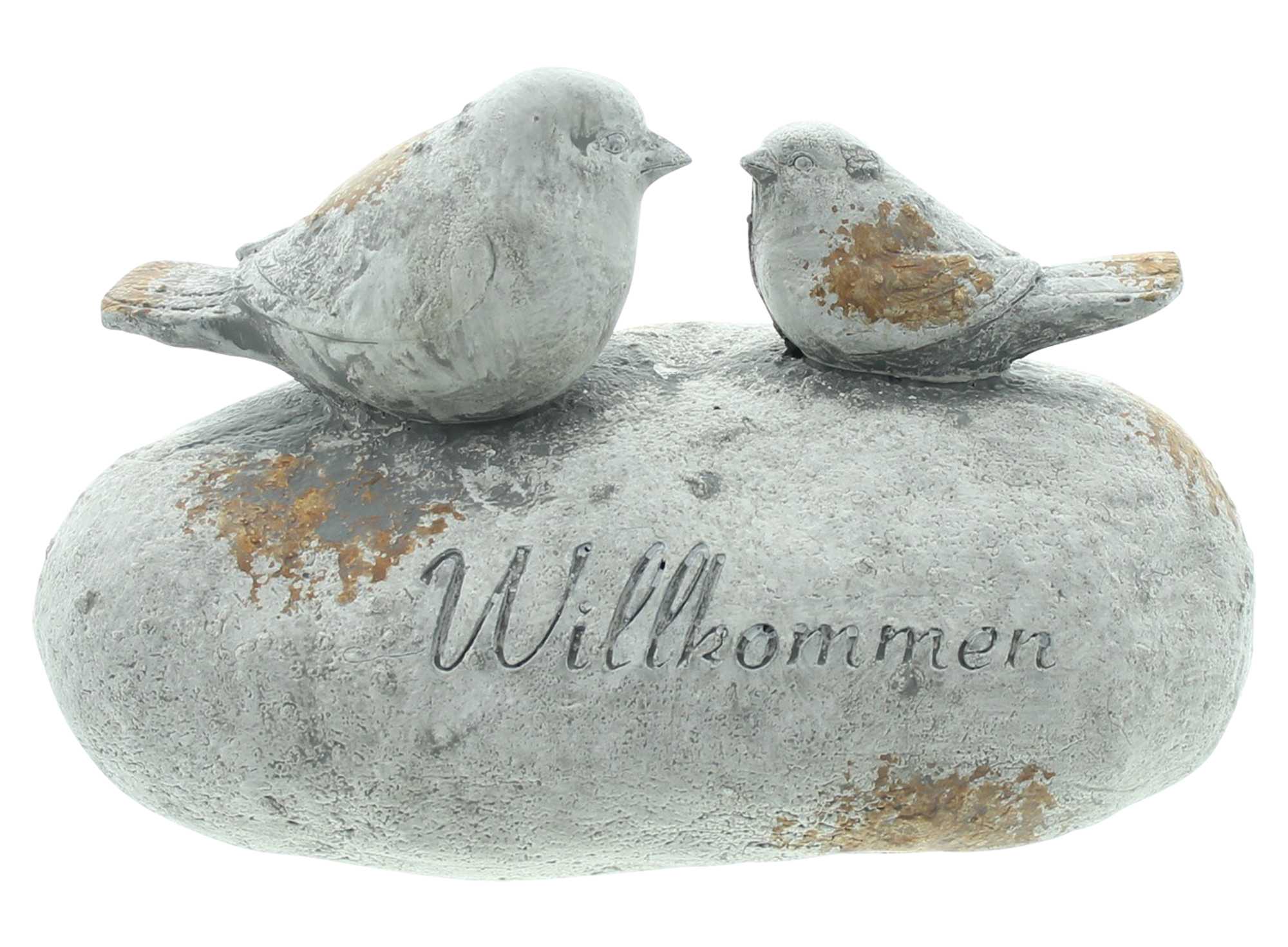 Dekostein "Willkommen"  im Frank Flechtwaren Online Shop für Ostern kaufen