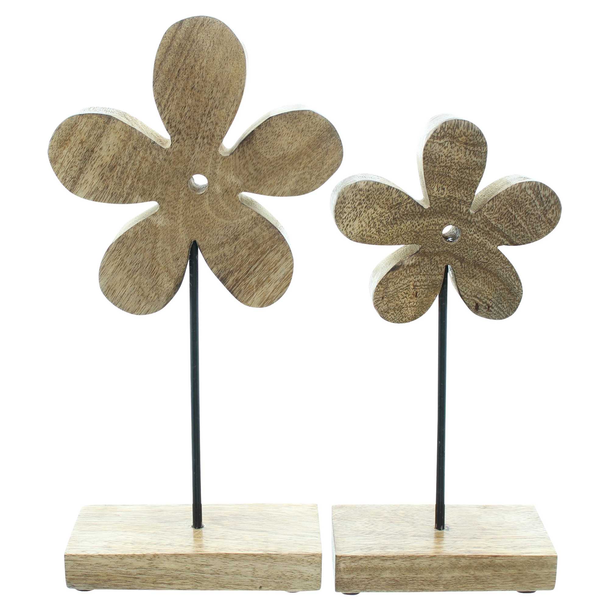 Holzdeko "Blume", 2er Set  im Frank Flechtwaren Online Shop für Ostern kaufen