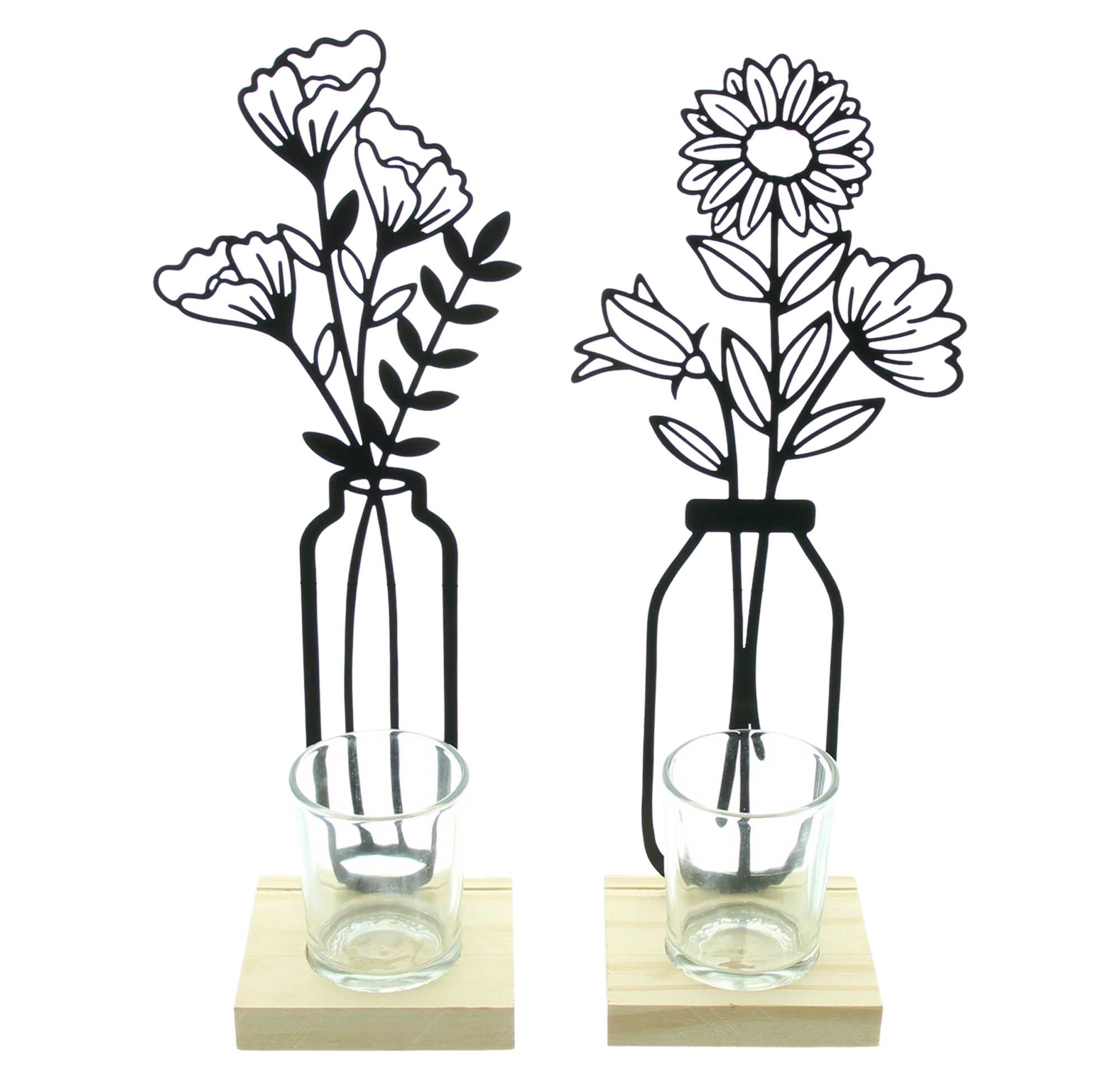 Teelichthalter "Metallblumen", 2er Set im Frank Flechtwaren Online Shop für Ostern kaufen Teelichthalter "Metallblumen", 2er Set im Frank Flechtwaren Online Shop für Ostern kaufen