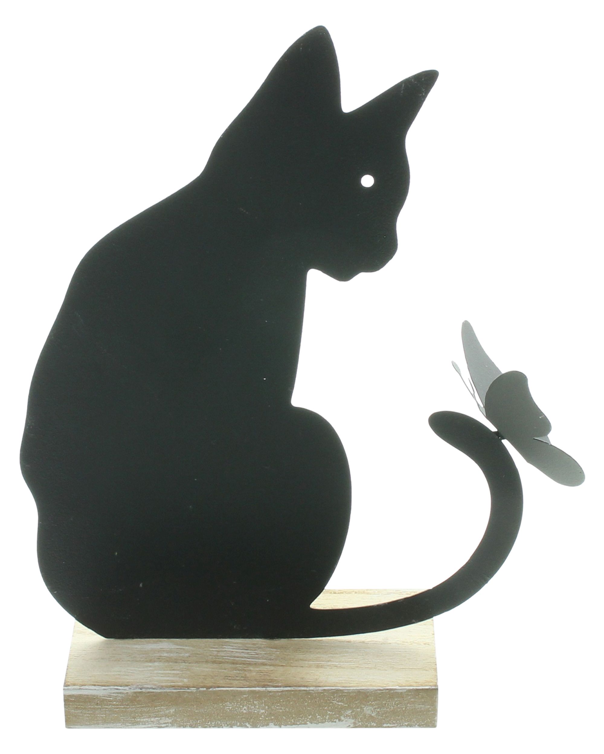 Figur "Katze mit Schmetterling" im Frank Flechtwaren Online Shop für Gartenfiguren kaufen Figur "Katze mit Schmetterling" im Frank Flechtwaren Online Shop für Gartenfiguren kaufen