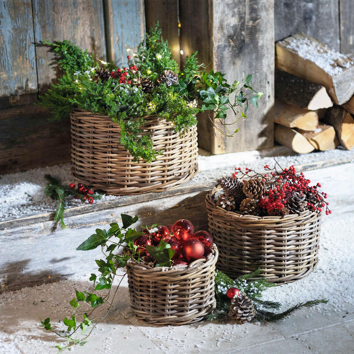 Pflanzkorb "Rattan", 3er Set im Frank Flechtwaren Online Shop für Weihnachten kaufen Pflanzkorb "Rattan", 3er Set im Frank Flechtwaren Online Shop für Weihnachten kaufen
