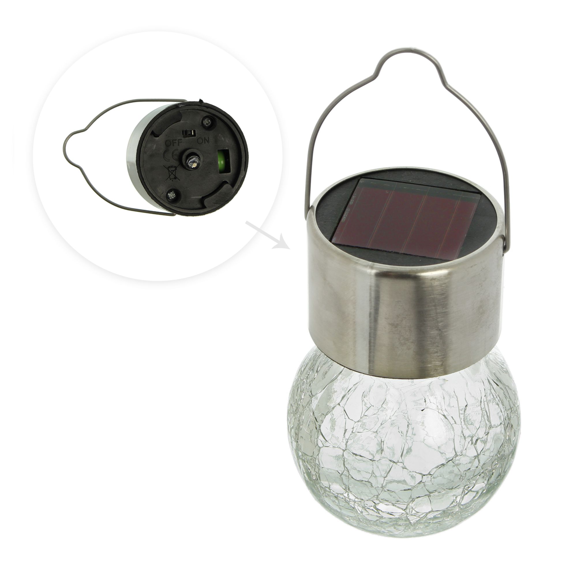 Solar-LED "Kristall", 4er Set  im Frank Flechtwaren Online Shop für Gartenbeleuchtung kaufen