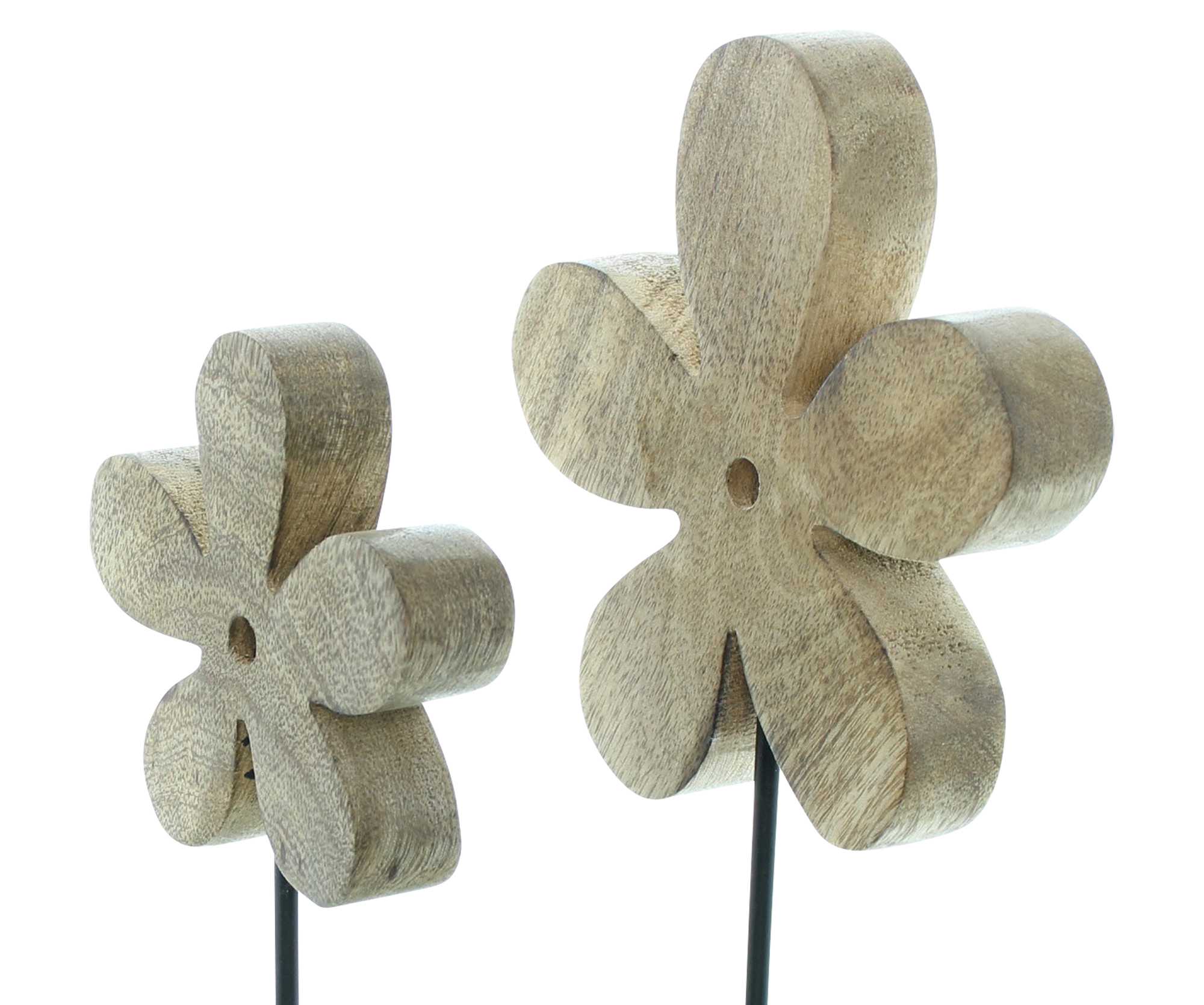 Holzdeko "Blume", 2er Set  im Frank Flechtwaren Online Shop für Ostern kaufen