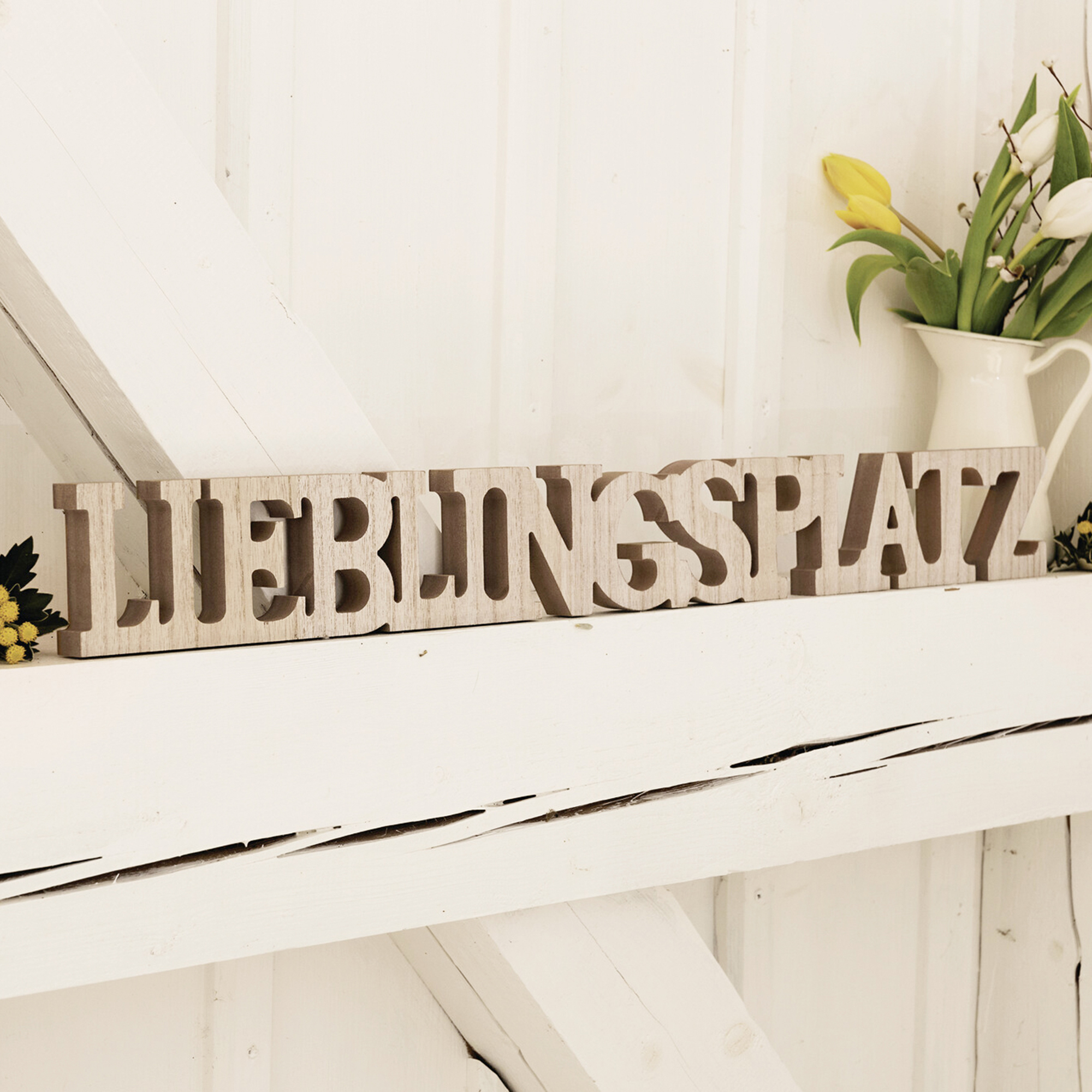 Schriftzug "Lieblingsplatz"  im Frank Flechtwaren Online Shop kaufen