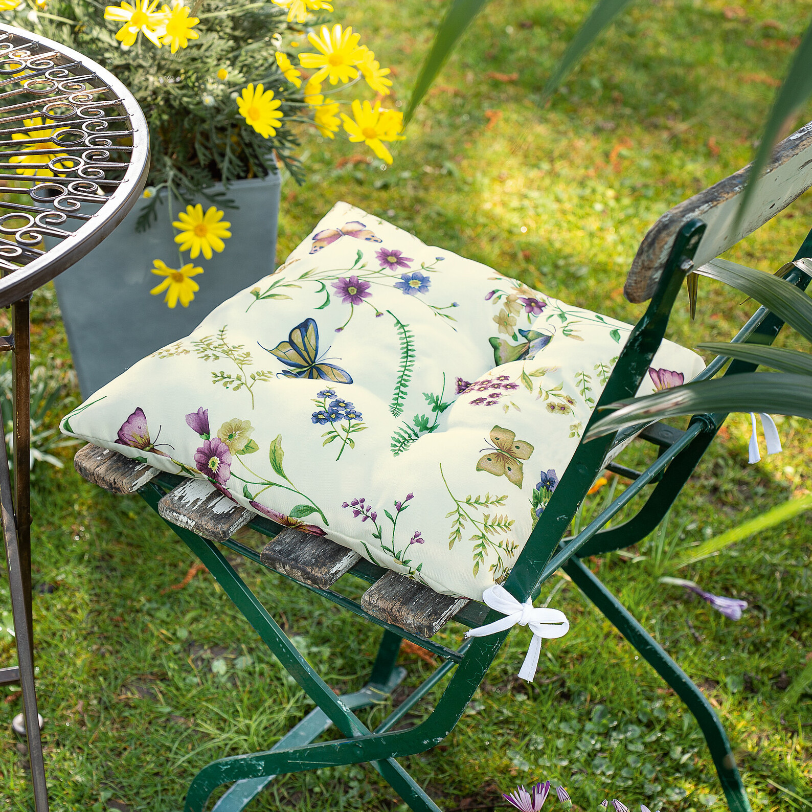 Stuhlkissen "Sommerwiese"  im Frank Flechtwaren Online Shop kaufen