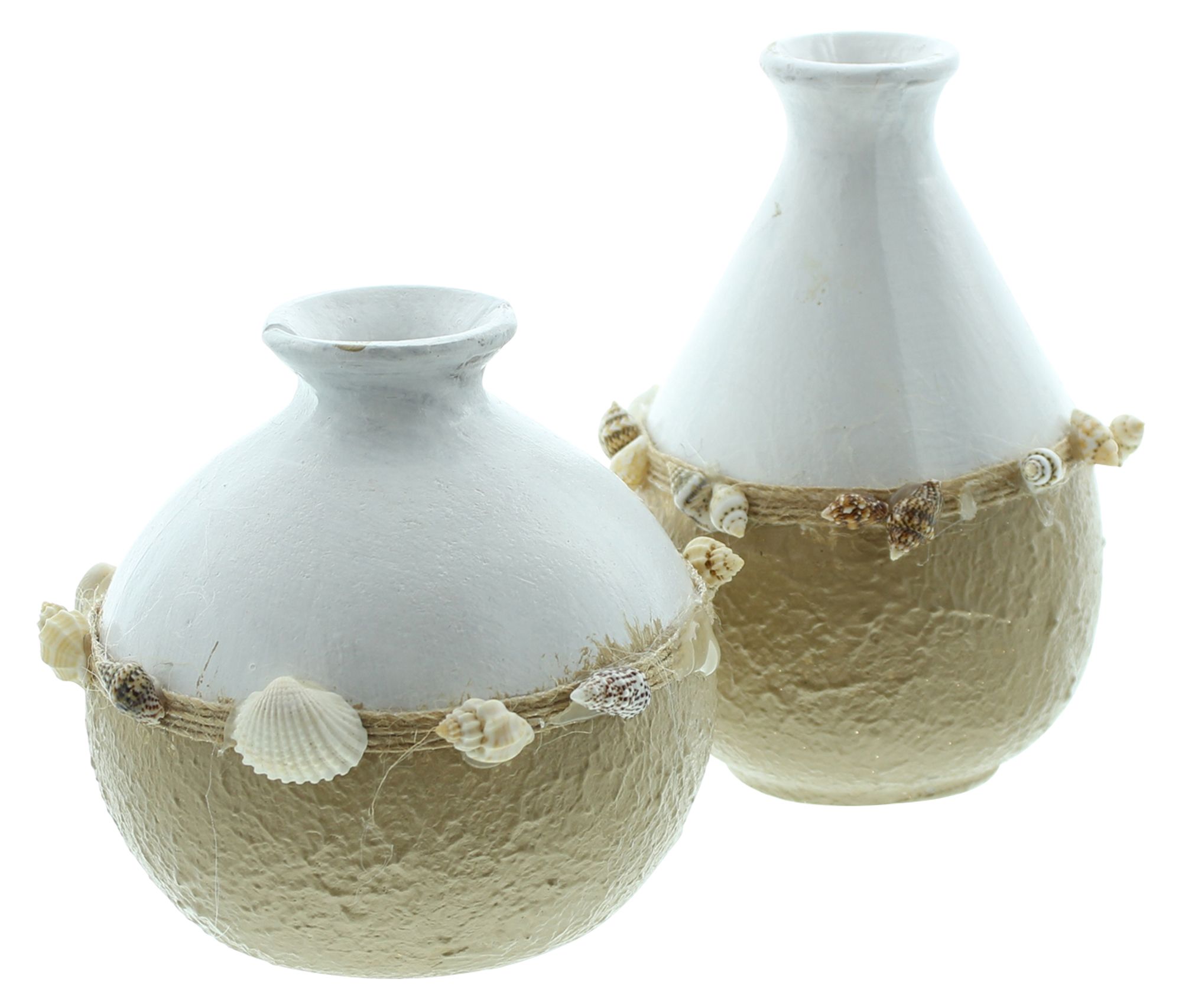 Dekovase "Muscheln", 2er Set im Frank Flechtwaren Online Shop für Ibiza-Vibes kaufen Dekovase "Muscheln", 2er Set im Frank Flechtwaren Online Shop für Ibiza-Vibes kaufen