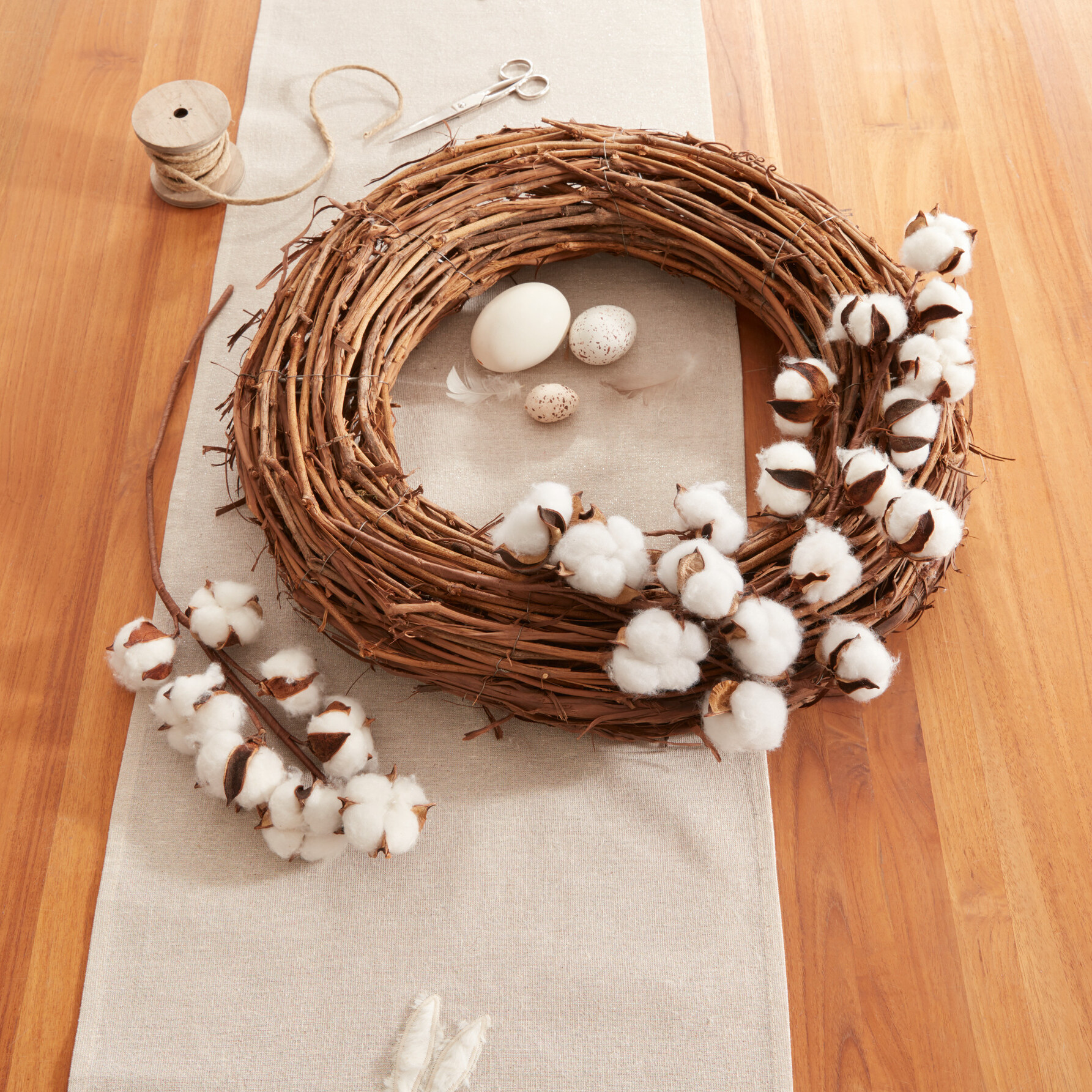 Zweig "Baumwolle", 3er Set im Frank Flechtwaren Online Shop für Ostern kaufen Zweig "Baumwolle", 3er Set im Frank Flechtwaren Online Shop für Ostern kaufen