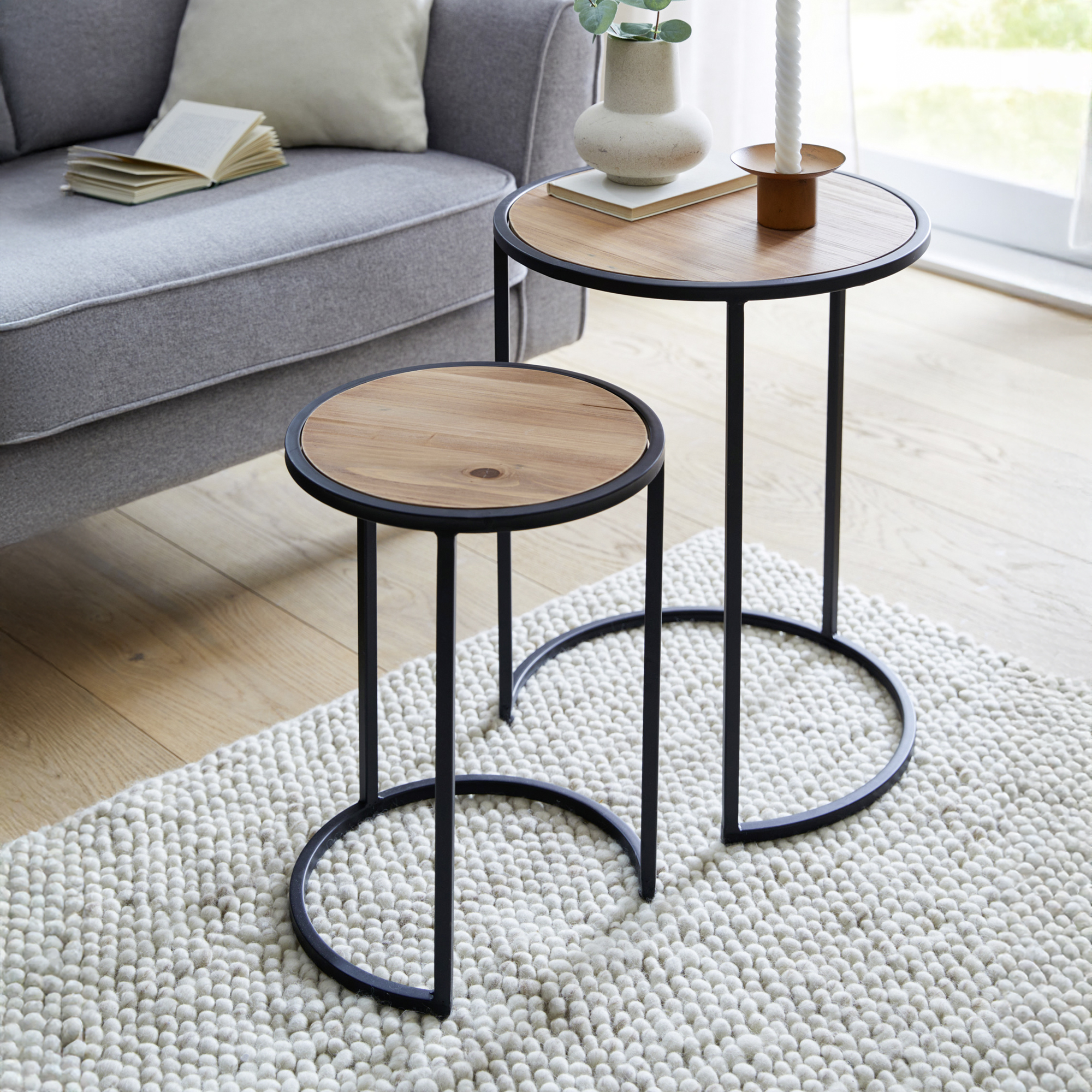 Beistelltisch "Circle", 2er Set  im Frank Flechtwaren Online Shop kaufen